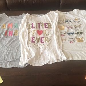 Lot of 3 girls t shirts long sleeve. Size 10-12